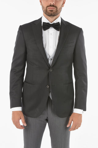 virgin wool CERIM. ACADEMY peak lapel 3 piece waistcoat suit drop 7R