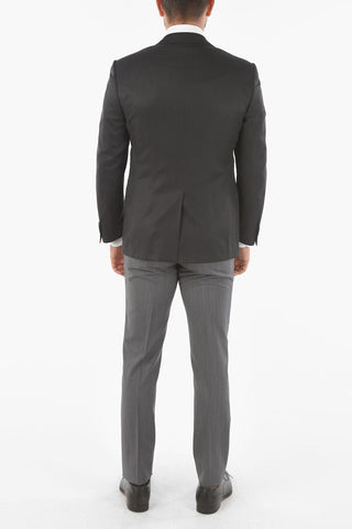 virgin wool CERIM. ACADEMY peak lapel 3 piece waistcoat suit drop 7R