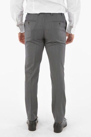 virgin wool CERIM. ACADEMY peak lapel 3 piece waistcoat suit drop 7R