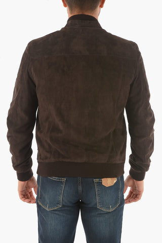 ID suede leather bomber