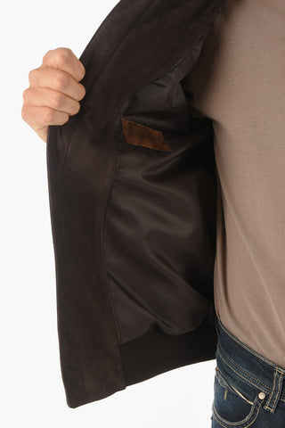 ID suede leather bomber