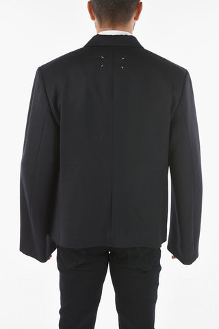 MM10 Wool Blazer with Raw-cut Edge