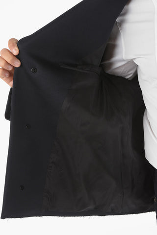MM10 Wool Blazer with Raw-cut Edge