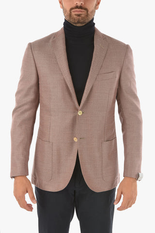 giacca a 2 bottoni ACADEMY SOFT in seta e in cashmere due spacchi