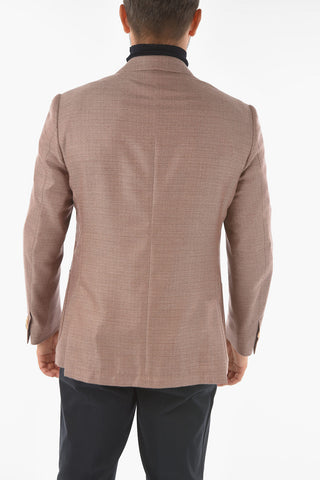 giacca a 2 bottoni ACADEMY SOFT in seta e in cashmere due spacchi