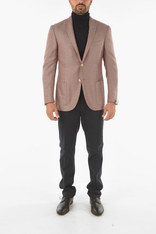 giacca a 2 bottoni ACADEMY SOFT in seta e in cashmere due spacchi