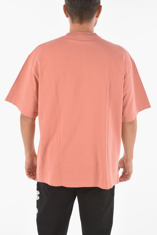 Jersey T-shirt with Lurex Embroidered Lettering Logo