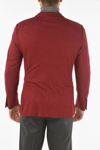 ID silk and cashmere side vents notch lapel blazer