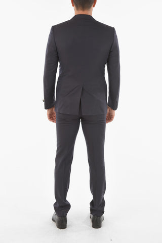 virgin wool CERIM.ACADEMY peak lapel 1-button suit