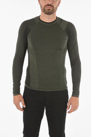 Stretched Wool Blend Long-sleeve T-shirt