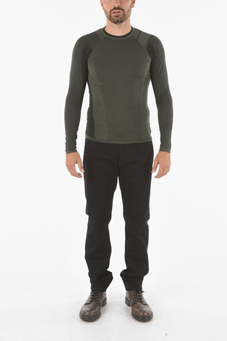 Stretched Wool Blend Long-sleeve T-shirt