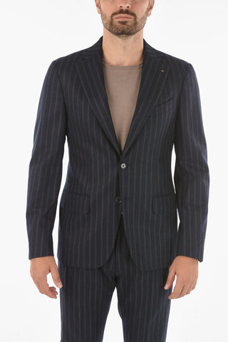 CC COLLECTION awning striped RETAILORED side vents notch lapel 2-button suit