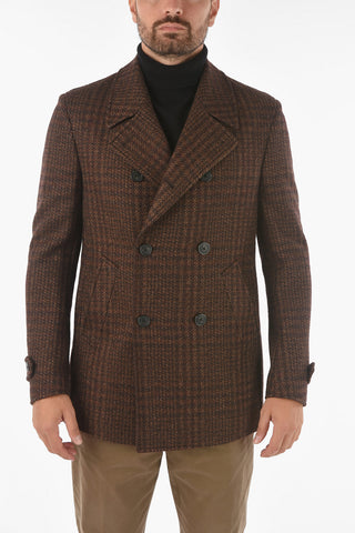 Virgin Wool Blend Double Breasted Chesterfield Coat