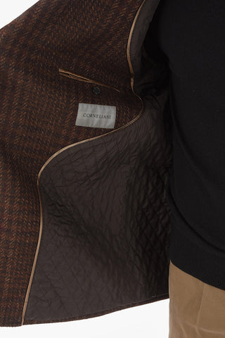 Virgin Wool Blend Double Breasted Chesterfield Coat