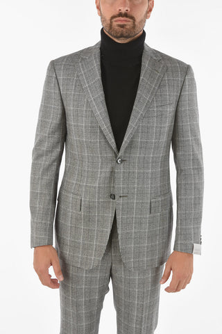 district check MANTUA notch lapel 2-button suit drop 6R