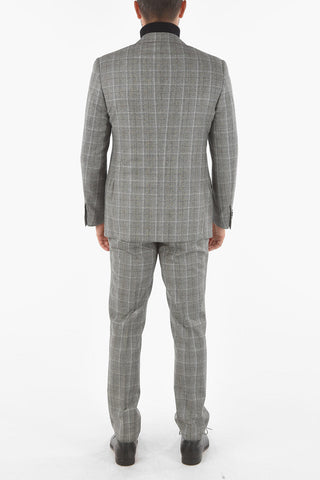 district check MANTUA notch lapel 2-button suit drop 6R