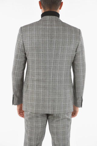 district check MANTUA notch lapel 2-button suit drop 6R