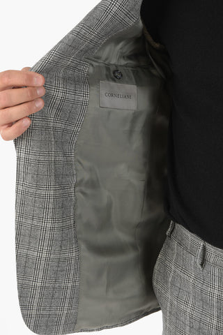 district check MANTUA notch lapel 2-button suit drop 6R