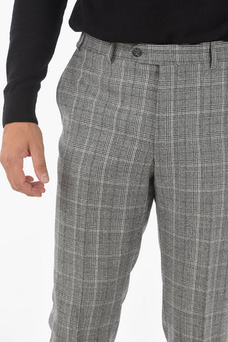 district check MANTUA notch lapel 2-button suit drop 6R
