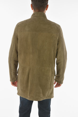 Giubbotto Imbottito in Suede MER ELE con Fodera in Ecopeliccia