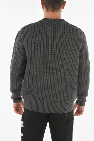 Virgin Wool Cable Knit Crewneck Sweater