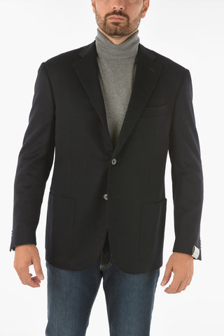 cashmere side vents notch lapel LEADER SOFT 2-button blazer