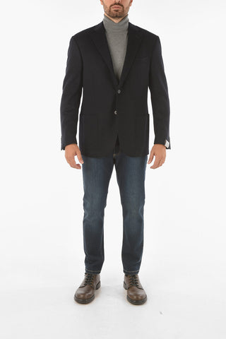 cashmere side vents notch lapel LEADER SOFT 2-button blazer
