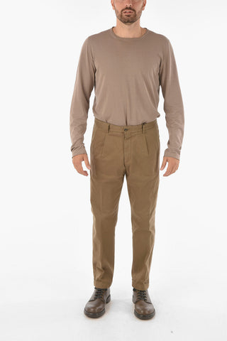 CC COLLECTION stretch cotton cuffed hem chinos