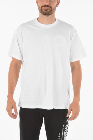 Crewneck T-shirt with Embossed Embroidered Logo