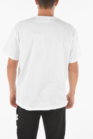 Crewneck T-shirt with Embossed Embroidered Logo