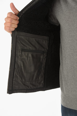 2 pockets shearling jacket