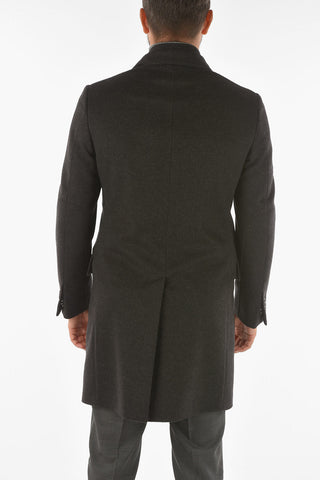 ID virgin wool IDENTITY chesterfield coat with removable chest piece