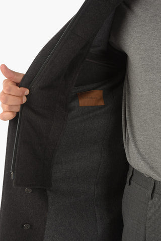 ID virgin wool IDENTITY chesterfield coat with removable chest piece