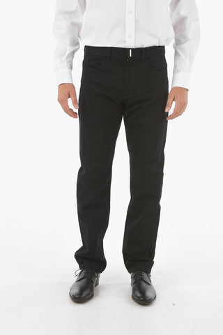 Jeans a Gamba diritta in Denim con Logo 