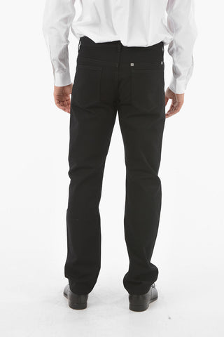 Jeans a Gamba diritta in Denim con Logo 