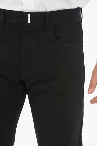Jeans a Gamba diritta in Denim con Logo 