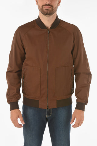 Bomber IONIO in Tessuto Tech con Dettagli in Pelle