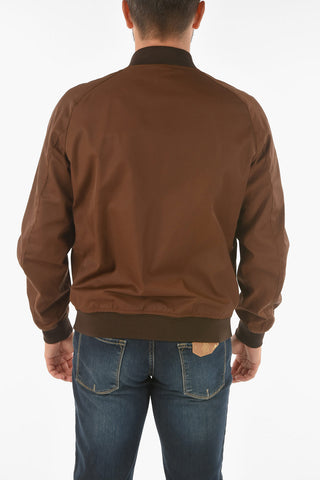 Bomber IONIO in Tessuto Tech con Dettagli in Pelle