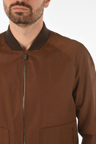 Bomber IONIO in Tessuto Tech con Dettagli in Pelle