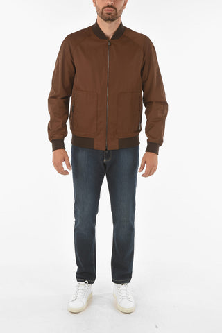 Bomber IONIO in Tessuto Tech con Dettagli in Pelle