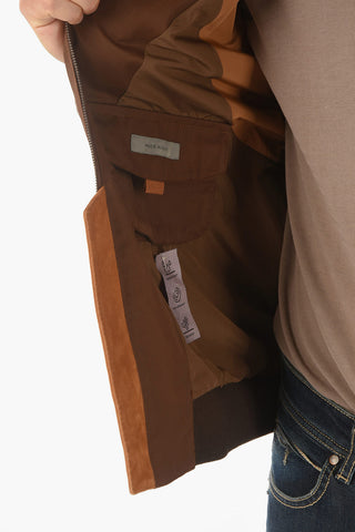 Bomber IONIO in Tessuto Tech con Dettagli in Pelle