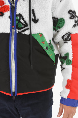 3 GRENOBLE Nylon Insert Hooded Teddy Jacket
