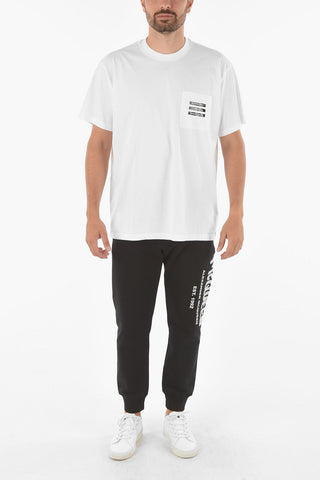 Statue Printed Crewneck T-shirt with Logoed Breast Pocket