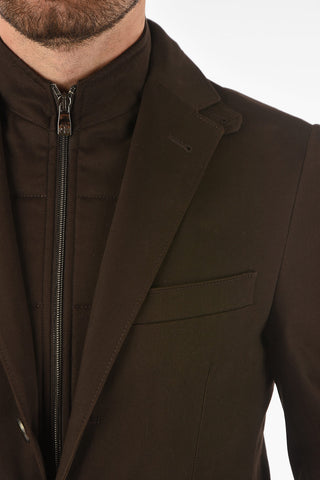 giacca a 3 bottoni IDENTITY in cotone stretch uno spacco  