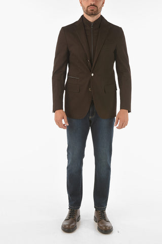 giacca a 3 bottoni IDENTITY in cotone stretch uno spacco  