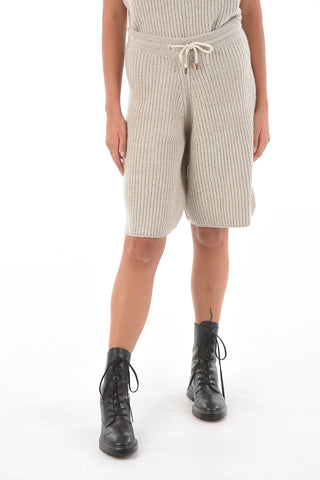 solid color cashmere shorts