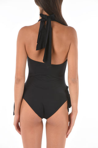 Bow Detail Halterneck One Piece Swimsuit