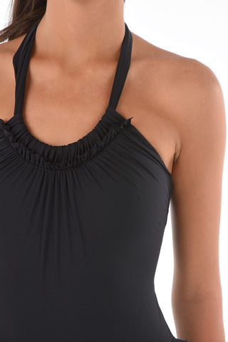 Bow Detail Halterneck One Piece Swimsuit