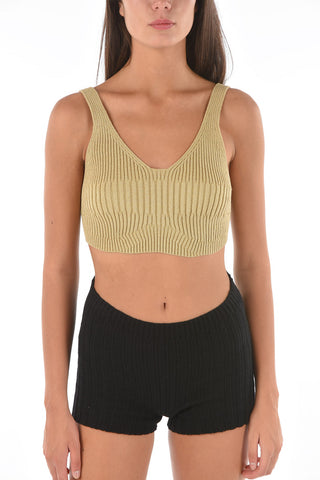 lurex details knitted CEYLON crop top