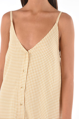 Chemisier SVINTEN a quadri gingham con scollo a v